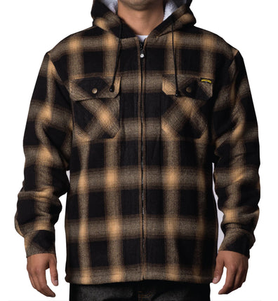 Lowrider Sherpa Lined Jacket - Brown - Chicano Spot